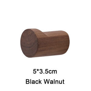 Beech Wood Black Walnut Hook Modern Minimalist Coat Hook Closet Hanger Towel Rack Hook Home Keys Decoration Wall Mounted Hook