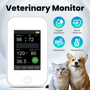 3.5 inch Veterinary Monitor LCD Color Touch Screen Vital Signs Monitor NIBP SpO2 PR TEMP