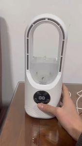 Spray Fan Desktop Leafless Small Fan Cooling Air Conditioning Fan Usb Charging Fan Office Bedroom Dormitory Desktop Electric Fan Super Long Life Portable Cooling Fan Tower Fan