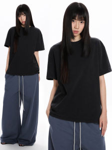 APOCKET | American Aged Black Wash Cleanfit Short Sleeve T-Shirt
