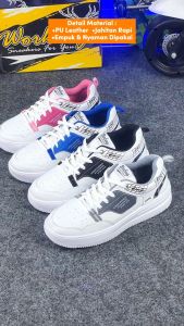 WORKING STRIDE - Sneakers Sepatu Wanita White Casual Kekinian Outdoor Fashion Cewek C002 Korean