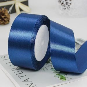 25yard/lot 40mm Ivory White Blue Red Satin Ribbons Birthday Party Wedding Decoration Handmade DIY Crafts Gift Box Cake Packing