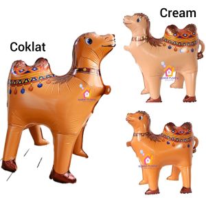 BALON FOIL UNTA 4D camel hewan idul fitri lebaran puasa ramadhan mubarak ramadan eid hiasan aksesoris standing stand dekorasi balloon murah pajangan animal zoo photobooth