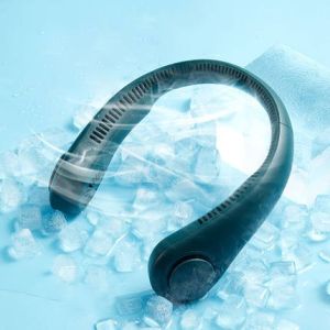 Quạt đeo cổ sạc pin  không cánh  3 chế dộ gió siêu mát N20 -  - quạt mini -- quat du lich - quạt văn phòng -quat deo co - quạt thể thao chạy bộ