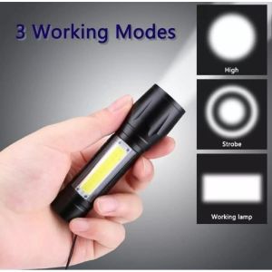 Murah Senter Swat Mini Zoom Rechargeable Super Terang LED Modern