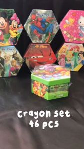 Crayon Set 46 Pcs Crayon Oil Paste Pensil Warna Pensil Warna Lengkap Alat Mewarnai Alat Melukis