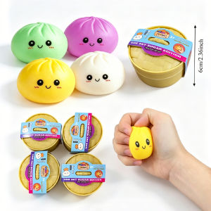 Bandai | Squishy-Simulated Dumpling&Baozi Blind Box Reusable Low Rebound Sensory Dough Ball For Relieve Anxiety&Release Emotions