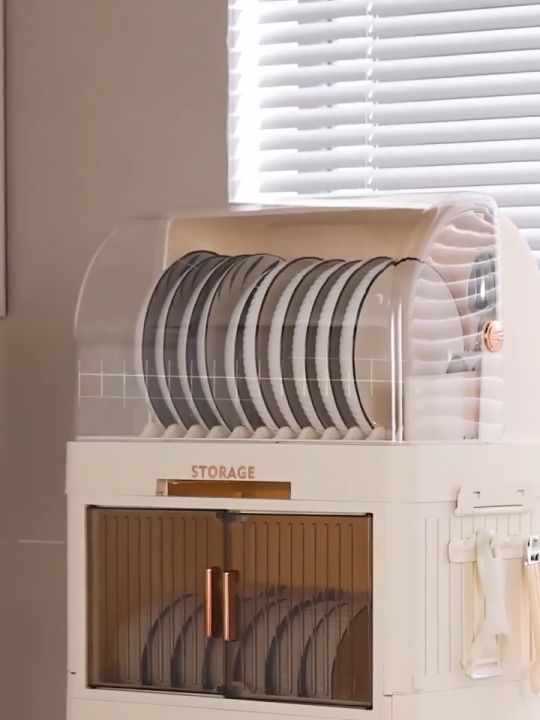Plastic Dish Cabinet Foldable Dish Drainer Drying Rack Aesthetic With ...