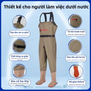 BEIANLANG | Fishing and Wading Men Rain Overalls with Waterproof Shoes