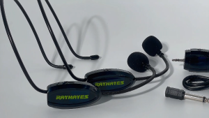 RAYHAYES Head Mounted Wireless Lapel Microphone for Meetings Teaching