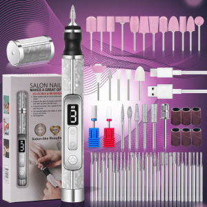 LULAA 2 In 1 Nail Filer with Nail Lamp Used for Filing and Drying Nails Suitable for Home DIY and Professional Nail Salons