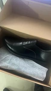 Senior Giày Da Công Sở Ba Đầu Nối Mẫu Mới Giày Thường Ngày Bề Mặt Mềm Đế Mềm Giày Nam Công Sở Màu Trơn Giày Cưới Buộc Dây