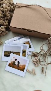 Kado unik Paket Cetak Foto Tali Rami dan Wooden Clips + box Photo card / kualitas premium / kado ulang tahun Anniversary