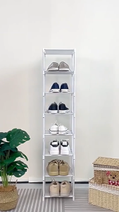 Simple Shoe Rack at the Door For Home Indoor Economical Shoe Cabinet Beautiful Storage Rack Multi-Layer Narrow Small Space Saving Handy Gadget