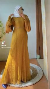 JEMIMA BROKAT GAMIS PESTA ELEGANT PEMIUM HIGH QUALITY