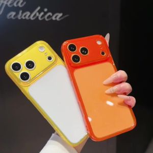 Luxury Colorful Clear Glossy Soft Edge Hard Back Phone Case For iPhone 17 16 15 14 13 12 11 Pro Max Transparent Shockproof Cover