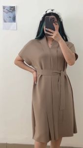 4404 Maryis Scuba Strap Midi Dress Natal