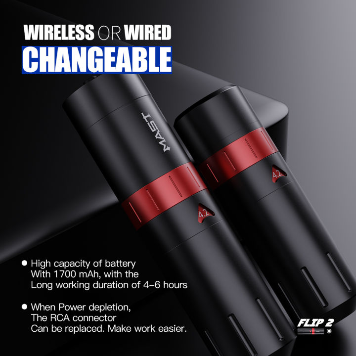 Dragonhawk Mast Flip 2 Adjustable Stroke Length Tattoo Pen Machine RCA