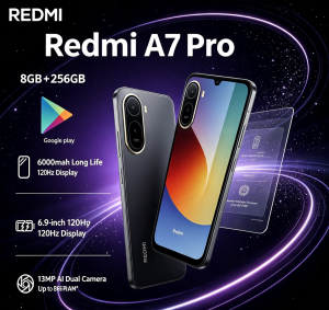 Redmi | Redmi A7Pro 2026 Authentic Smartphone 8GB RAM 256GB ROM 6.9 FHD+ Helio G85 Dual 5G VoLTE 5000mAh Gaming Device