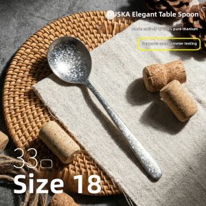 OUSKA | Elegant Titanium Long-handle Spoons