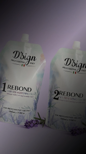D’sign Professional Italy Rebond Lavander 1000ml Rebonding Set Straight Smooth Hair 1&2