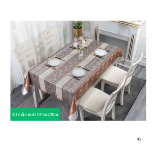 Khăn trải bàn in 3D họa tiết mới 2025 – Sang trọng chống nước bền đẹp dễ vệ sinh