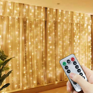 USB Curtain String Lights 8 Modes Fairy Light Christmas Tree Garland Lights Holiday Wedding Christmas Home Bedroom Decoration