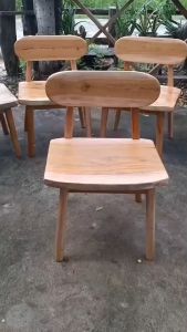 KDAUZ เก้าอี้มินิมอลไม้มะค่า ขนาด 45x40x70cm กว้าง-สูง 70cm เก้าอี้เสร็จสิ้น