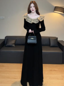 NIUVIES | Elegant Black Slimming Long Sleeve Dress