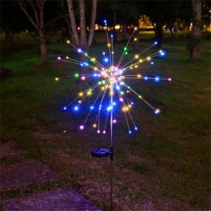 60/120/150LED Solar Christmas Lights Outdoor Waterproof Firework light 8 Lighting Modes LED Fairy lights for Garden Home Christmas Party Decor