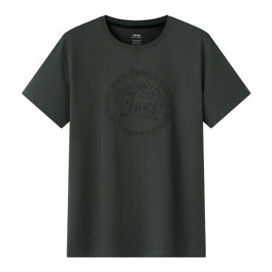 Jeep | Jeep Outdoor Round Neck T-Shirt Mens Solid Color 3D Print Casual Summer Cool Feeling Womens Short Sleeve Cotton Polyester Blend