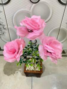 Bunga meja mawar artifisial fullset