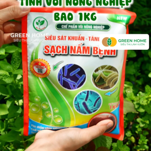 Chế Phẩm Vôi Nông Nghiệp GreenHome Bao 1kg Cải Tạo Đất Sạch Nấm Bệnh Bổ Sung Vi Lượng Giúp Lá To