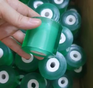 Cuộn ni lông (nilong) ủ kem màu Xanh rộng 5cm - hàng y hình shop đăng