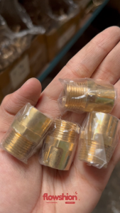 Double Sock Nepel Drat Luar Dalam 3/8 Bahan Kuningan