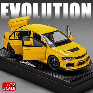 【RUM】1:32 Scale Mitsubishi Lancer EVO Alloy Car Model Light & Sound Effect Diecast Car Toys for Boys Birthday Gift Kids Toys Car Collection