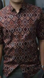 DGM Fashion Kemeja Batik Jumbo Lengan Pendek 6125