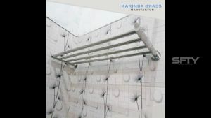 Gantungan Jemuran Baju Handuk Dinding Kamar Mandi Full Stainless Serbaguna