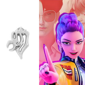 1PCS Fashionable Minimalist Cartoon Movie K-pop Demon Hunters Rumi Earring Creative Personalized Cosplay Accessories
