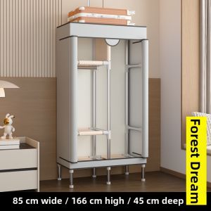 Durable Oxford Fabric Zippered Double Wardrobe Multi Layers