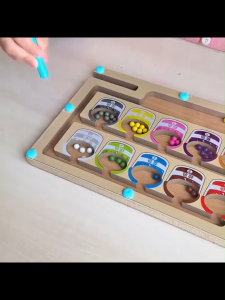 เขาวงกตแม่เหล็กเดินลูกปัด 2-3 ถึง 6 ปีเด็กการศึกษาการฝึกอบรมความเข้มข้นของเล่น Early Education 4 คิดเชิงตรรกะเด็ก