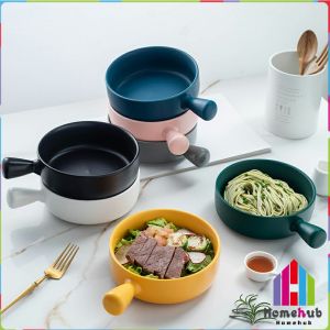 Homehub Ceramic handle bowl Nordic Style Home Kitchen Soup Salad Bowl Noodle Bowl