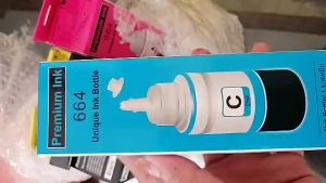 Officom T664 Refill Dye Ink Bundle 70ML (C/M/Y/K)| High-Quality Ink for Epson L120L121L210L360 L405 Inkjet Printers