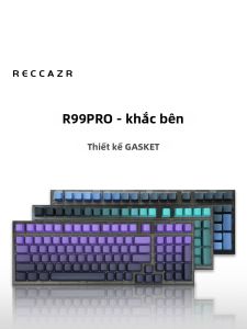 Bàn Phím Cơ Cấu Trúc Đệm Có Đèn LED RGB Khắc Bên Hông 3 Chế Độ Tùy Chỉnh