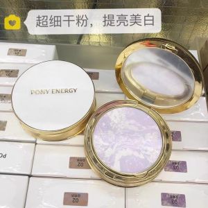 PONY ENERGY Soft Focus Photoluminescent Powder Compact Whitening Concealing Long-lasting Makeup Pale Purple Setting Powder