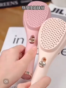 OHHDEER Retractable Hair Brush Self-Cleaning Bristles Scalp Massage Anti-static Hair Styling Comb
