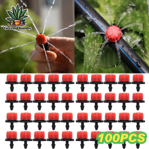 50-100PCS 4/7mm Garden Irrigation Nozzle Adjustable Dripper Sprinkler Emitter Micro Drip Balcony Yard Greenhouse Watering Spray