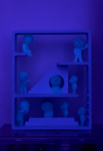 Display House Desk Organizer Block Edition for Smiski Small Figurines Gift Ideas (Block Version)