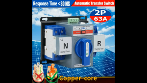100% CU ATS 2P 63A 230V MCB Dual Power Automatic Transfer Switch Auto Transfer Switch