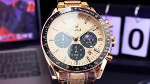 OLEVS | OLEVS Brand Watch Multi Functional Mens Quartz Watch Waterproof Steel Strap 3618